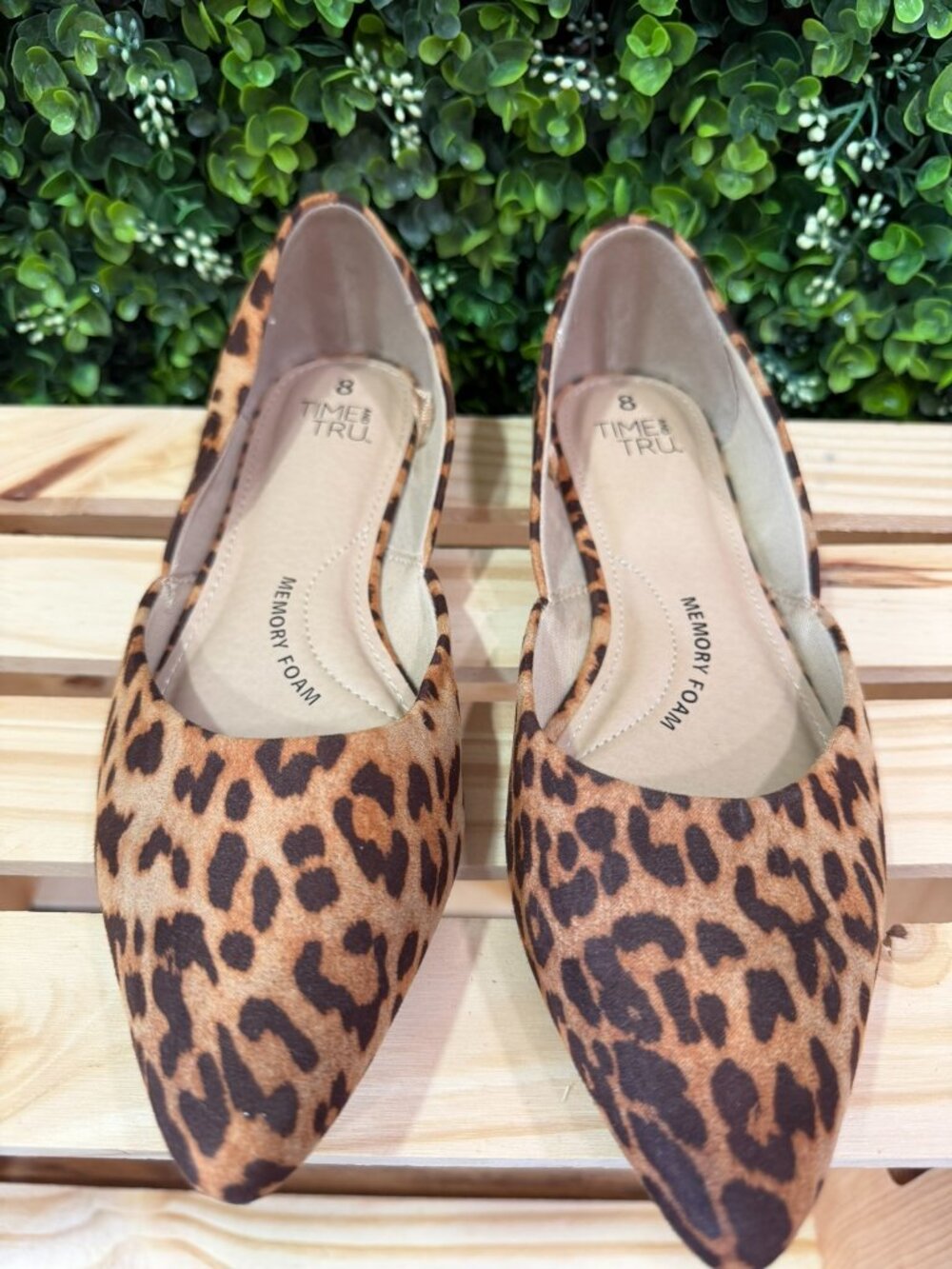 Leopard d’Orsay Memory‑Foam Flats – Size 8 (NWOT)
